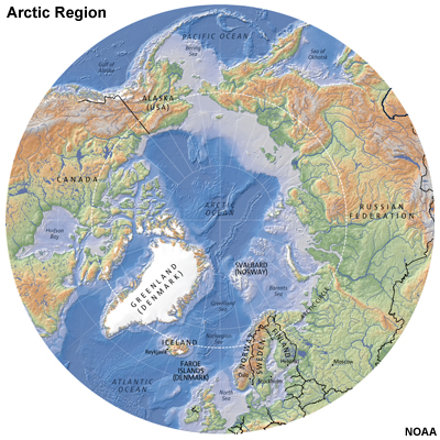 Map of the Arctic Region