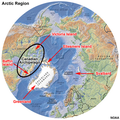 Map of the Arctic Region