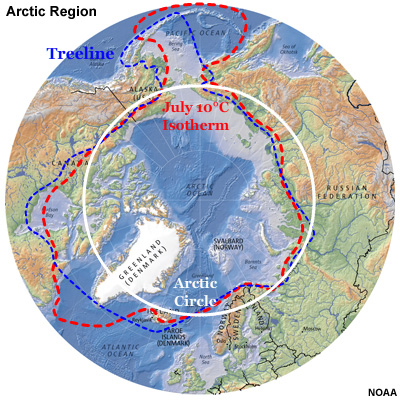 Map of the Arctic Region