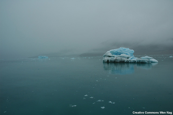 Photo of iceberg in fog